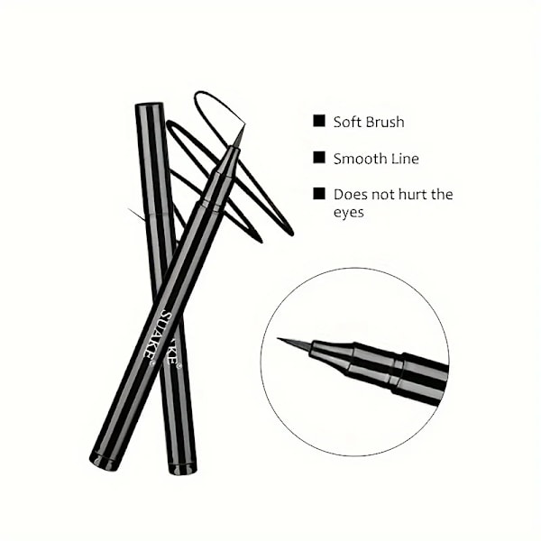 Snabbtorkande Eyeliner Penna Makeup Långvarig Mjuk Matt Eyeliner Vattentät Anti-Smudge Flytande Eyeliner Penna Ögon Kosmetika 01