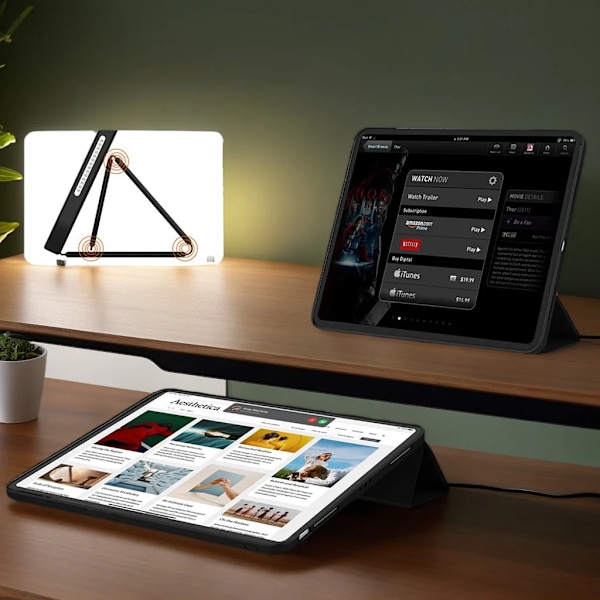 För Apple iPad Air Pro Mini 7.9 8.3 9.7 10.2 10.9 11 12.9 13 8:e 9:e 10:e 11:e Gen Magnetiskt Flip Smart Cover Mjukt Silikonfodral Grey iPad 7th 8th 9th