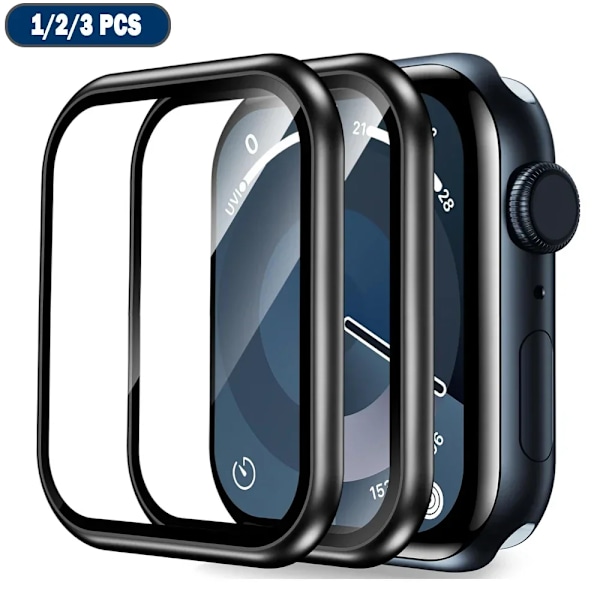 Skärmskydd för Apple Watch Series 9-8-7-6 5 4 Se ultra-2 49mm 41mm 45mm 40mm 44mm 3D (Ej härdat glas) Film Tillbehör 38 mm Series 3 2 1 2 PCS