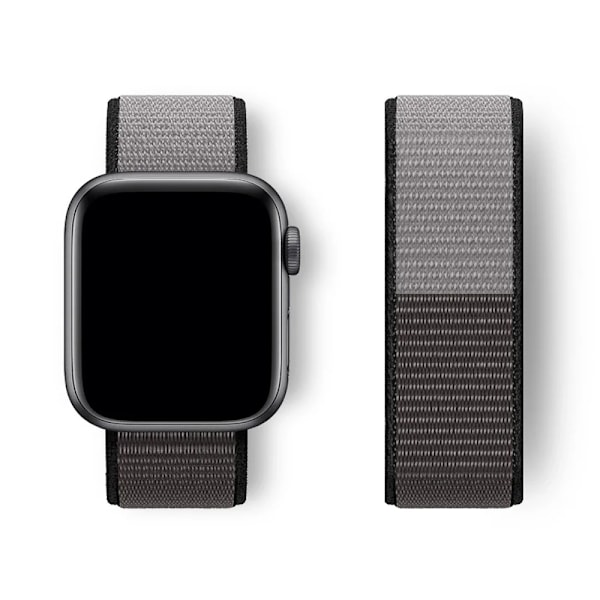 Nylon Loop Armband för Apple Watch band 44mm 40mm 45mm 41mm 46 42mm 49mm 44 45 mm armband iWatch serie 10 9 SE 7 6 5 4 Ultra 2 Anchor Gray 44 42 44 45 46 49 mm