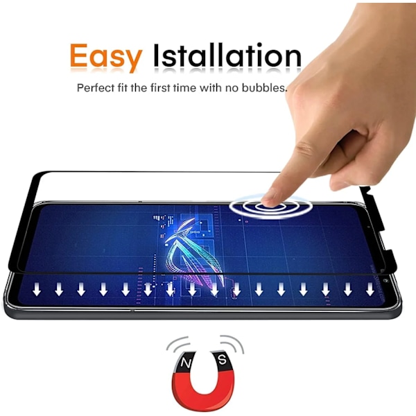 Skärmskydd i härdat glas med full täckning för ASUS ROG Phone 5/5Pro 5/5s/5s Pro 5 Ultimate 6/6 Pro/ 6D/ 6D Ultimate 7/7Ultimate For ROG 5 Ultimate 4 piece