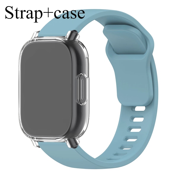 Silikonarmband + Skyddsfodral för Xiaomi Redmi Watch 5 active/5 Lite Full Cover Skärm TPU Mjukt Skal och Andningsbart Sportband UTr Redmi Watch 5 Active