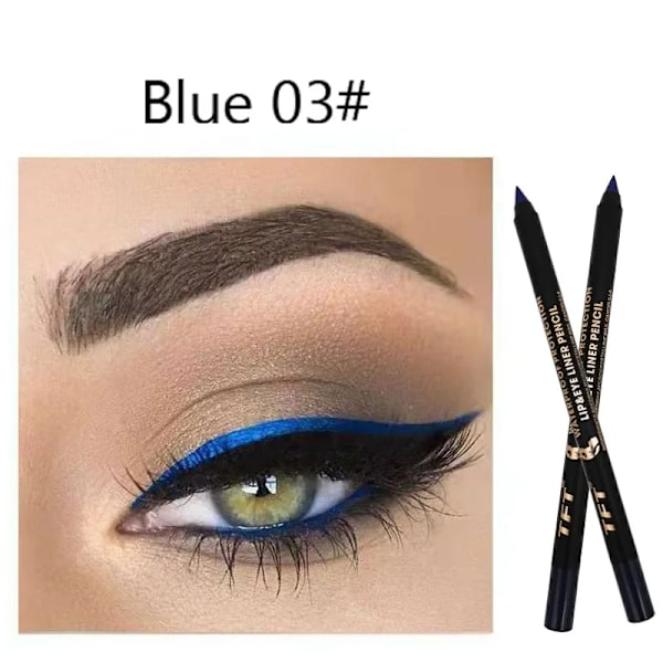 14 Färger Flytande Eyeliner Penna Vattentät Färgglad Eyeliner Penna Highlight Neon Färgglada Kattögon Sminkverktyg Eyeliner Gel 01