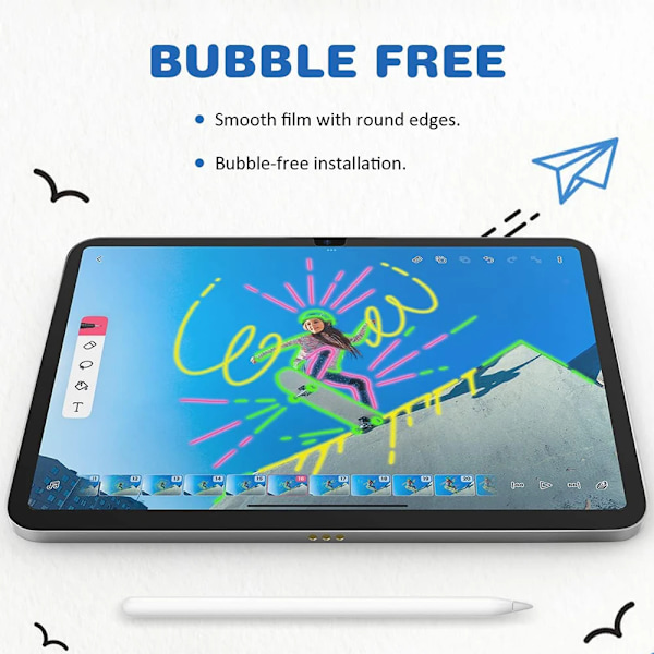 Skärmskydd som papper för iPad Air 13 11 5 4 M3 A16 2025 10:e generationen för iPad Pro 12.9 7:e 8:e 9:e Mini 6 7 Film 5th 6th 2017 2018