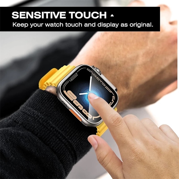 Glas+Skal för Apple Watch 46mm 44mm 45mm 41mm 40mm 38mm 42mm Skärmskydd Byt Ultra Bumper iWatch Series 10 9 8 7 SE 6 5 Starlight Series123 42MM
