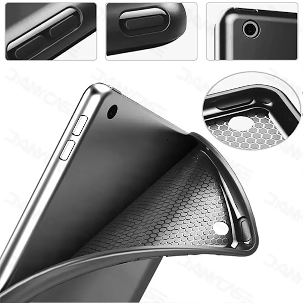 Skal för iPad Air 11 13 M2 2024 Pro 11 13 För Pro 11 12.9 10:e Gen Air 10.9 iPad 5/6:e 9.7 10.5 7/8/9:e 10.2 Mini 6 Fodral Gray Pro 11in 2nd 3rd 4th