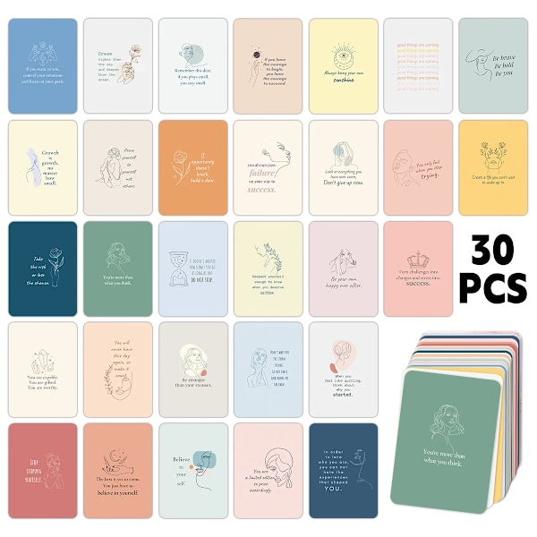 30 st Inspirerande Textkort Motiverande Tankningsdekaler Vykort Atmosfärdekoration Väggdekal För Vänner Studenter 30pcs