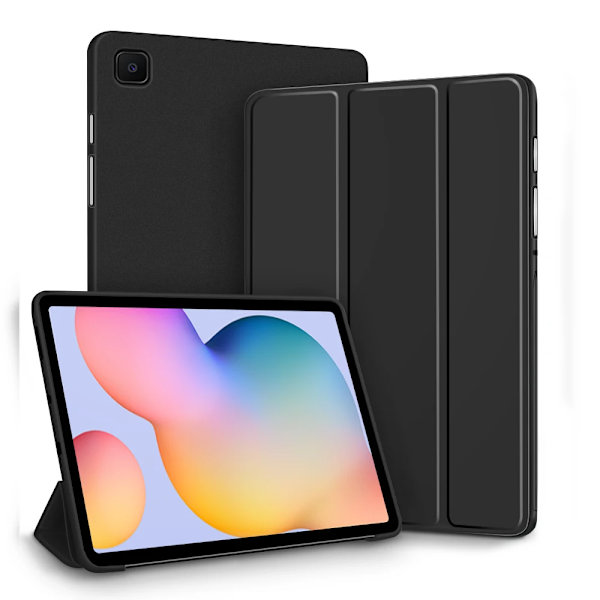Fodral för Samsung Galaxy Tablet för S6 lite 10.4 Tab A9 A8 A7 S7 S8 S9 och Plus FE Smart Auto Sleep Wake Funktion Silikonskydd Black Tab S9 S9FE 11in