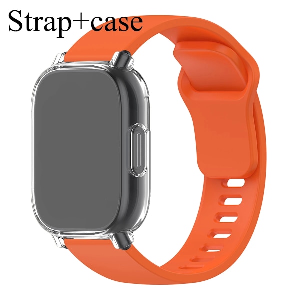 Silikonarmband + Skyddsfodral för Xiaomi Redmi Watch 5 active/5 Lite Full Cover Skärm TPU Mjukt Skal och Andningsbart Sportband OTr Redmi Watch 5 Active