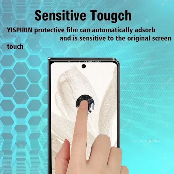 3 ST 9D Hårdhet Transparent Härdat Glas för Samsung Galaxy Z Fold 7 Z Fold 5/6 Z Fold 4/3/2 HD Anti Repskyddsfilm Galaxy Z Fold 2 Tempered glass