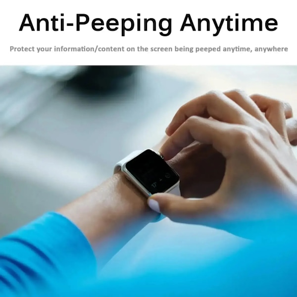Sekretess Skärmskydd för Apple Watch 41mm 40mm 44mm 45mm 38mm 42mm för iWatch Series 9 8 7 SE 6 5 4 Anti Spion Bländskydd 1 pcs 45mm