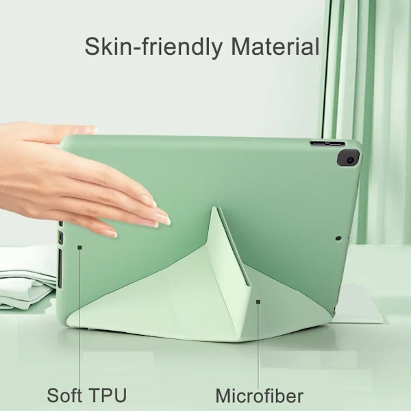 Fodral för iPad 11 A16 11:e 2025 11 tum TPU Y-vikbart magnetiskt stativ Mjukt bakre skal Fodral för iPad 10:e generationen 2022 10,9 tum Dark Green iPad 10th 2022 10.9