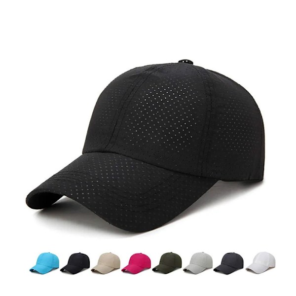 2023 Ny Sommar Herr Dam Snapback Snabbtorkande Mesh Basebollkeps Solhatt Ben Andningsbara Hattar Justerbar utomhushatt LIGHT GRAY Adjustable