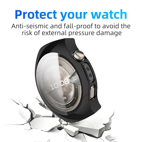 Skärmskyddsfodral för Huawei Watch 5 42mm / 46mm Mjukt TPU-skydd Allround Skyddande Stötfångare Tillbehör Clear Huawei Watch 5 42mm