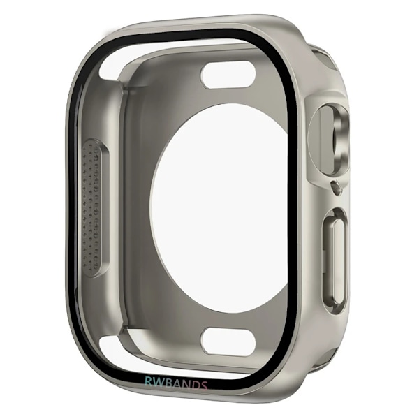 Skärmskydd för Apple Watch 46mm 45mm 44mm 40 41 42mm Hårt PC Framsida Baksida Stötfångare Skal iwatch 10 9 8 7 SE 6 Tillbehör Rose Pink Series 7-8-9 41mm
