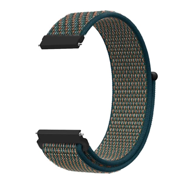 20 22mm Nylon Klockarmband För Garmin Vivoactive 3 4 5/Venu 2 Plus/Venu 3/Forerunner 55 158 265 965 745 645 255 Music Loop Armband Dark sea green 22mm Width Band