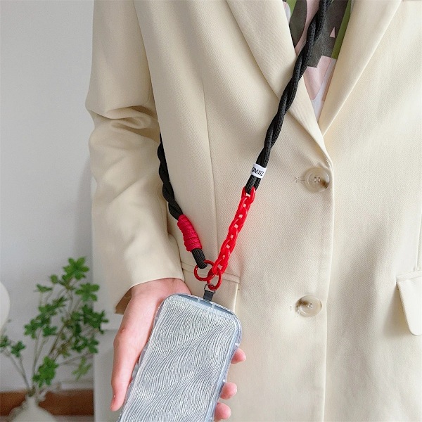 Sött Telefonhalsband Diameter Utomhus Universal Fodral Akryl Crossbody Axelremskort Halsband Clip Häng Anti-förlorad Handledsrem A Polyester / Nylon