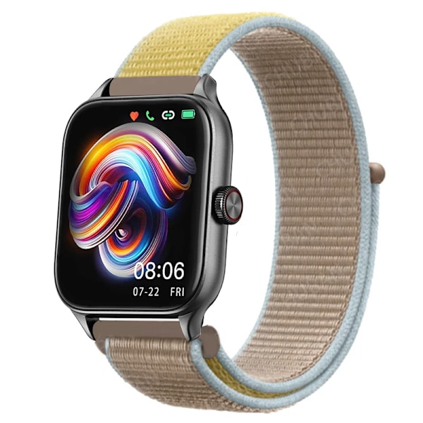 20mm 22mm Nylon Loop band för Amazfit GTS4/2/3/3pro/2e/GTS2 Mini/GTR 4 42mm/47mm/GTR2/2e/stratos armband Amazfit bip rem 48 Camel 22mm