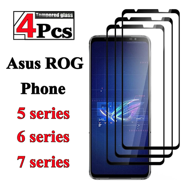 Skärmskydd i härdat glas med full täckning för ASUS ROG Phone 5/5Pro 5/5s/5s Pro 5 Ultimate 6/6 Pro/ 6D/ 6D Ultimate 7/7Ultimate For 6Batman Edition 2 piece
