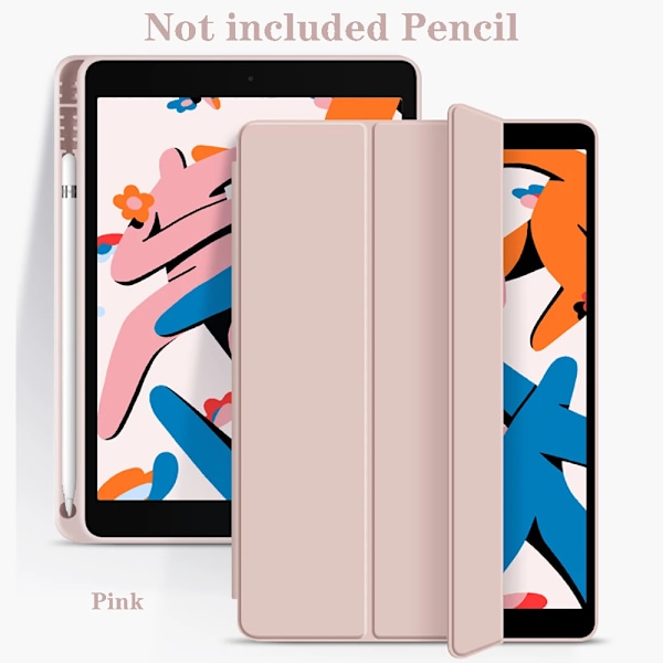 2025 M3 Fodral för iPad 11:e/10:e/9:e/8:e/7:e Gen Air 11 5/4 Pro 13 12.9 11 Fodral 2024 iPad 9:e Generationens Fodral 10.2 Mini 6 Pennhållare Pink 1 2022 2021 2020 Pro11