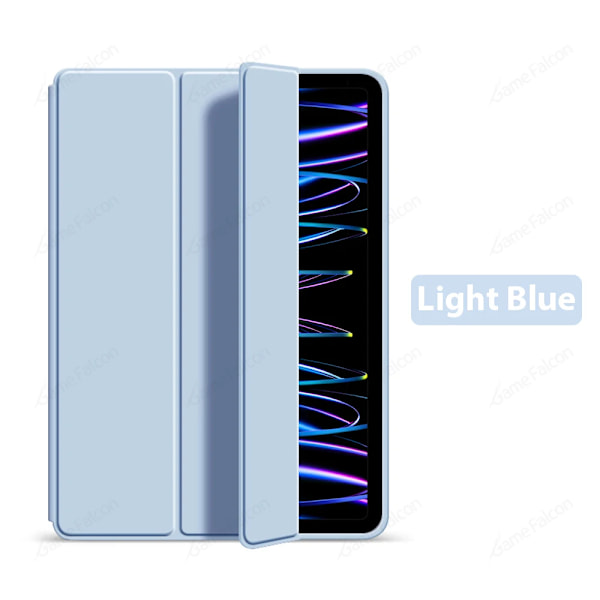 För Ipad Pro 13 11 M4 12.9 Fodral Air 11 M2 5 4 3 2 1 10.9 Funda 10 9 9:e 10:e 7:e 8:e Generationen Mini 6 7 A17 8.3 10.2 2024 Skal Light Blue Mini 6 2021