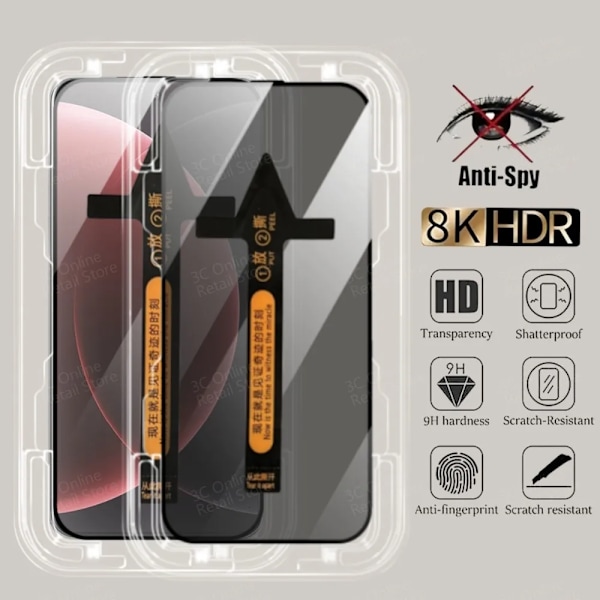 Sekretess Härdat Glas För Xiaomi 15 Ultra Snabb installation Dammtät HD Skyddsfilm Mi 14 13 Pro 15Ultra Skärmskydd 1Pieces Anti spy Xiaomi 13 Ultra