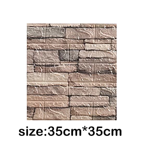 12 st 35*30 cm Högkvalitativa 3D-skumväggspaneler Tegel Retro Tapet Tak Självhäftande Väggpanel Bakgrund Heminredning retro coffee 12Pcs 70cmx15cm