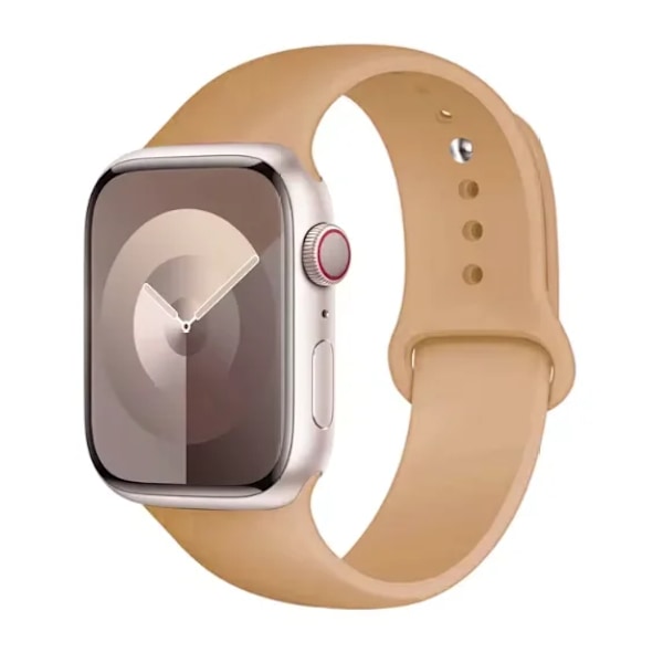 Lämplig för Apple Watch Smart Watch Iwatch3/4/5/6/7/8/Se Generation Ultra Klockarmband Fritt Justerbart Enfärgat Silikon M Walnuts 12mm