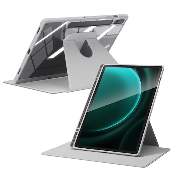 Skal för Samsung Galaxy Tab S9, S9 FE, S6 Lite, Tab A9, A8, S9 Plus FE, S7, S8, S7 S8 Plus S7 FE 12.4in, S7 S8 11in Akrylskydd Grey Tab A9 8.7in