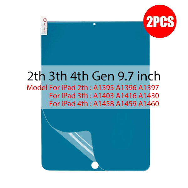 2 st Pappersliknande Skärmskydd för iPad 11:e Generationen 10:e 9:e 8:e 7:e 6:e 5:e 4:e 3:e 2:a 11 A16 Film Inget Glas 2th 3th 4th