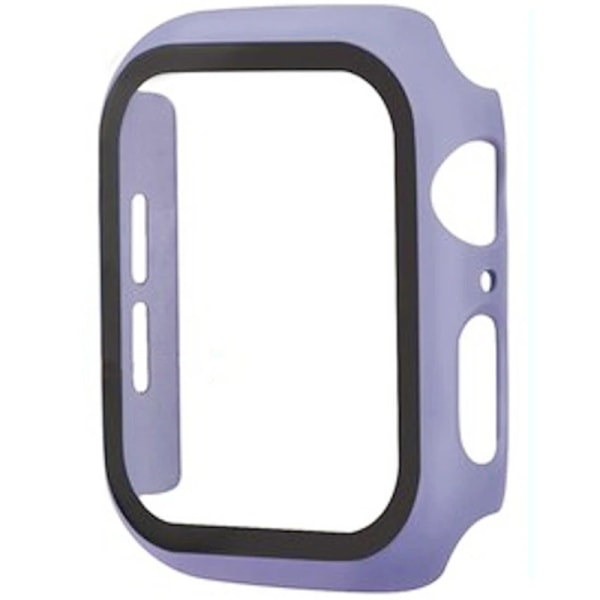 Glas+Skal för Apple Watch case 9 8 7 6 SE 3 iWatch Tillbehör Skärmskydd Apple watch series 44mm 40mm 38/42mm 45mm 41mm Lilac 38mm serise 1 2 3