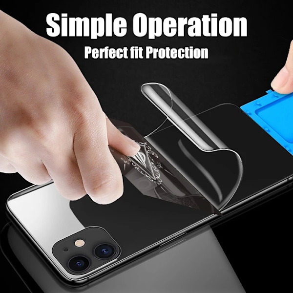 4 st Hydrogel Film för iPhone 11 12 13 14 15 16 Pro Max Skärmskydd för iPhone 14 15 16 Plus 11 12 13 Baksida Film Ej Glas For iPhone 11 4 pieces