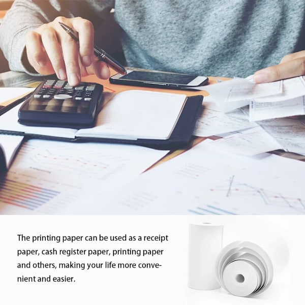 10 Rullar Termopapper Kamera Utskrift Vit Barnkamera Träfiber Instant Print Barn Rullpapper Miniskrivartillbehör 3 Color Sticky A
