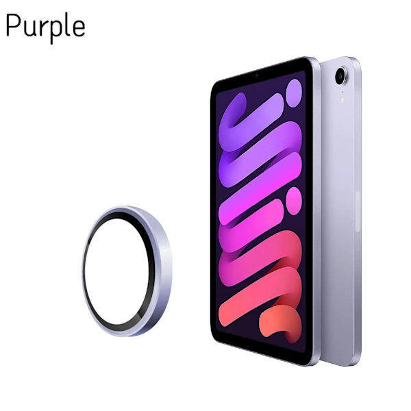 3D Härdat Glas Ring Färg Lins Skydd För Apple IPad 11:e Gen (A16) 2025 10:e 10.9 2022 Air 5 4 Mini 7 6 HD Kameraskydd PURPLE Tempered Glass