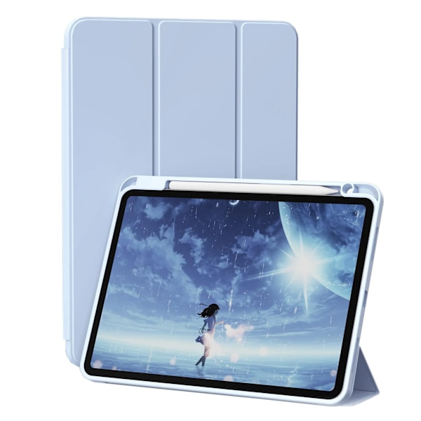 Pennfodral för iPad Air Pro 10.9 11 12.9 13 11:e 10:e 9:e 8:e generationen Flip Smart Läderfodral Mjukt Silikon Baksida Ice Blue iPad Pro 11 2022