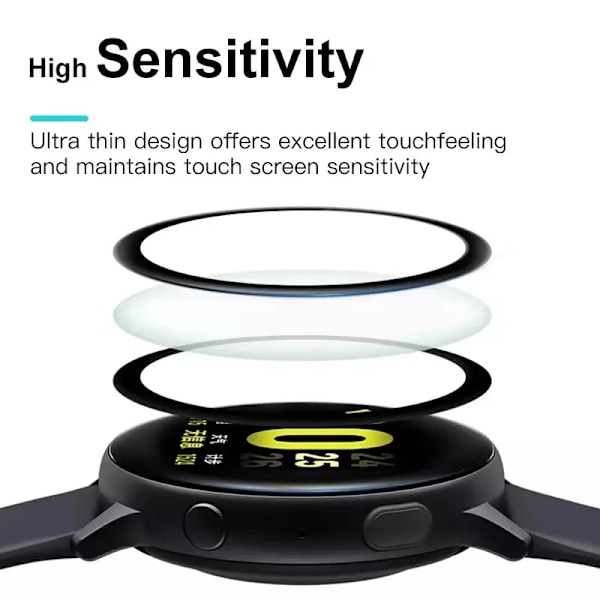 1/2/3ST 20D Böjd Kant Skärmskydd Glas För Samsung Galaxy Watch Active 2 4 40mm 44mm Skyddande Härdat Glas Film 3PCS Active2 40MM