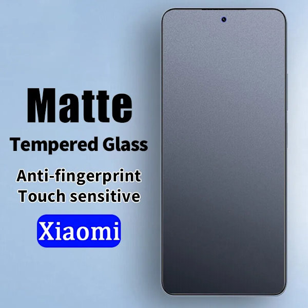 2 st Matt Härdat Glas kompatibelt Xiaomi Mi 12 Lite 12T Poco X5 Redmi Note 10 Pro Plus 10S 10C 9 9A 9C 8 7 6 6A Skärmskydd Redmi Note 9 Matte Glass