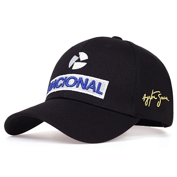 Ny Ayrton Senna Racer Mode Bokstav Broderad Hatt Utomhus Solskydd Team Basebollkeps Hip-hop Hattar Camouflage 54-60CM