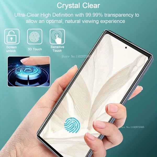 3 ST 9D Hårdhet Transparent Härdat Glas för Samsung Galaxy Z Fold 7 Z Fold 5/6 Z Fold 4/3/2 HD Anti Repskyddsfilm Galaxy Z Fold 7 Tempered glass