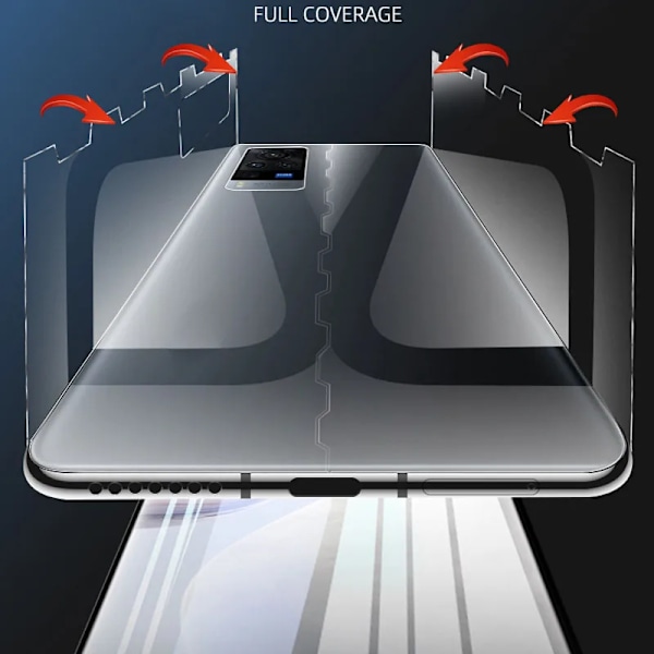 3 st 360 Full Cover Butterfly Hydrogel Film För VIVO X200 X100 X90 X80 X70 X60 X50 IQOO 10 11 Pro Ultratunn HD Skärmskydd For VIVO X70 3 Pieces