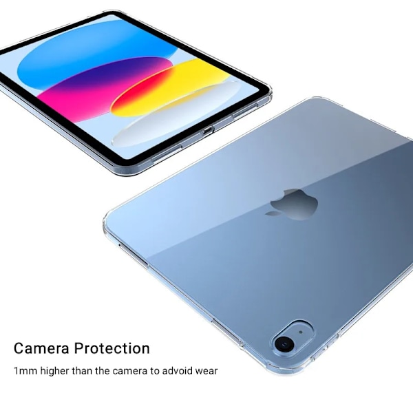 För iPad A16 10:e generationens fodral ultratunt transparent skyddsfodral för iPad Air 5/4 mjukt silikonskal för pro 11 2022 2021 Funda for iPad Air 2 2014