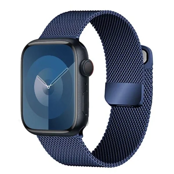 Magnetiskt Milanese Armband För Apple Watch Band 10 9 8 7 46mm 42mm 45mm 41mm Ultra 2 49mm Metallarmband iWatch 6 5 4 SE 44mm 40mm Blue 42mm-44mm-45mm-49mm