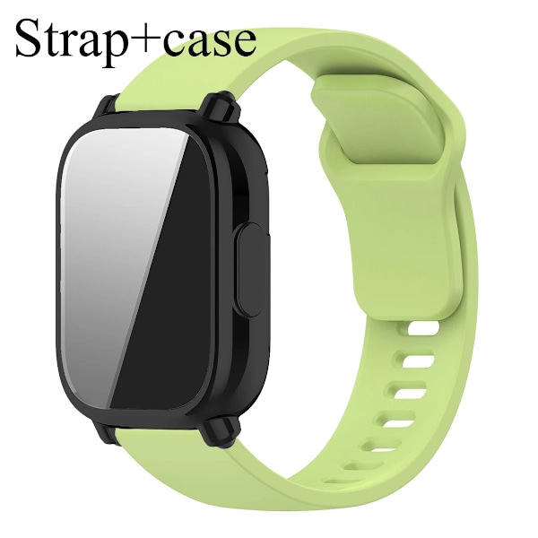 Silikonarmband + Skyddsfodral för Xiaomi Redmi Watch 5 active/5 Lite Full Cover Skärm TPU Mjukt Skal och Andningsbart Sportband LGrB Redmi Watch 5 Active