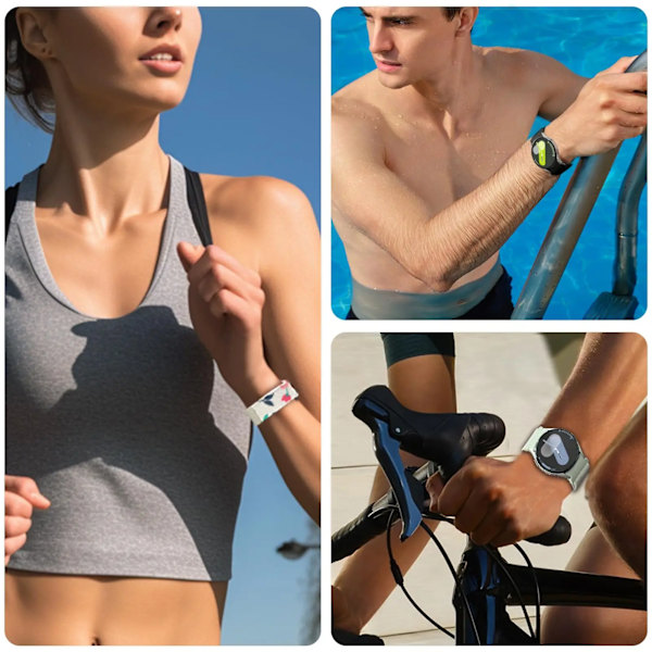 Elastiskt armband - Kompatibelt med Samsung Galaxy Watch 7/6/5/4 FE & Pro, Tryckt nylonarmband för 40/44/46/47mm Flower Color 3 20mm