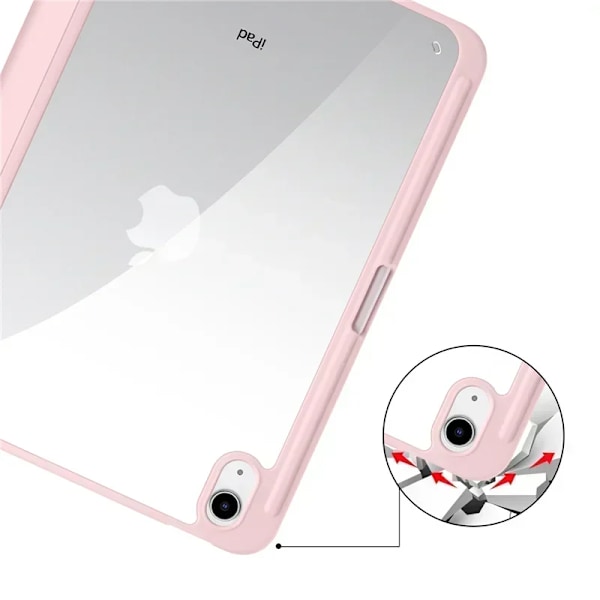 Fodral för Apple iPad 2025 med pennhållare, trefaldigt akrylklart bakstycke, smart skydd för iPad 11:e generationen 11 tum A16 lavender For iPad 2025 A16