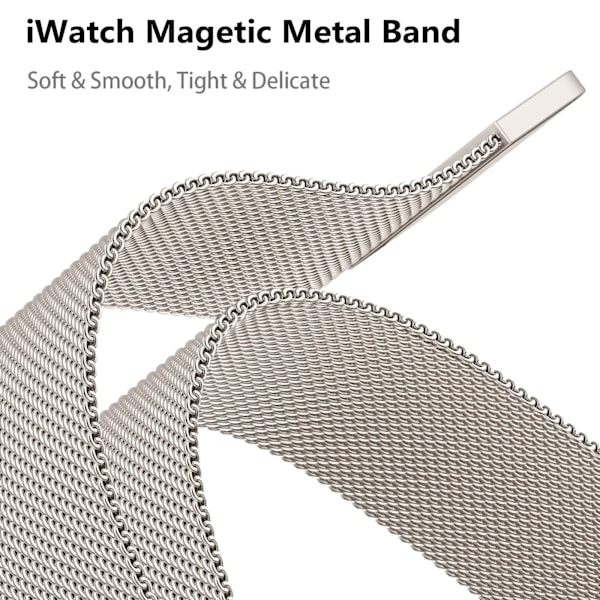 Fodral+Armband Milanese Loop För Apple Watch armband 44mm 40mm 45mm 46mm 49mm 42mm 38mm Armband iwatch Series 10 9 8 SE Ultra 2 Armband Silver 38mm-Series 1 2 3