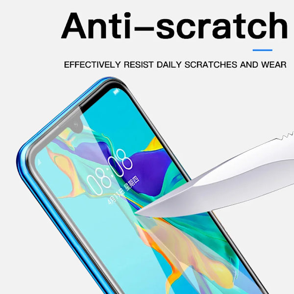 2 st Fulltäckande Härdat Glas För Huawei P20 P30 Lite P40 Pro Skärmskydd För Honor 8x 9x 10 9 20 Lite Skyddsglas For P30 Lite 2Pcs Black Glass