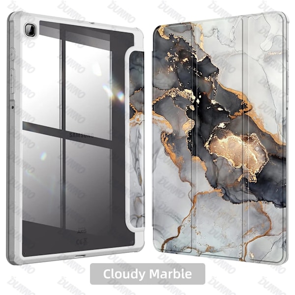 TPU-skal för Samsung Galaxy Tab Tab A9 Plus A9 8.7 A8 10.5 A8 S9 Plus S9 FE S9 S8 Plus 12.4 S7 FE S7 S6 Lite Transparent Fodral Cloudy Marble Tab S9 Plus 12.4