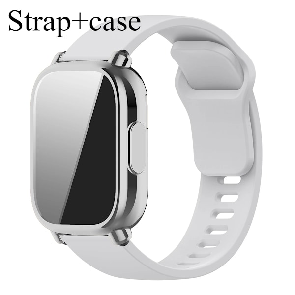 Silikonarmband + Skyddsfodral för Xiaomi Redmi Watch 5 active/5 Lite Full Cover Skärm TPU Mjukt Skal och Andningsbart Sportband HS Redmi Watch 5 Active