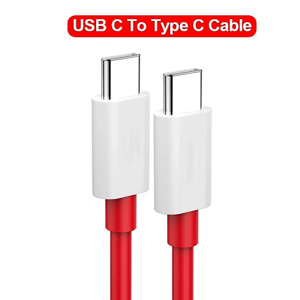 PD 65W För Oneplus USB Typ C till Typ C Supersnabb Laddningsdatakabel För 12 11 10 Pro 9 10T 9R 8T 8 7T 7 5A Snabbladdare Kabel Type C To Type C 1.5m